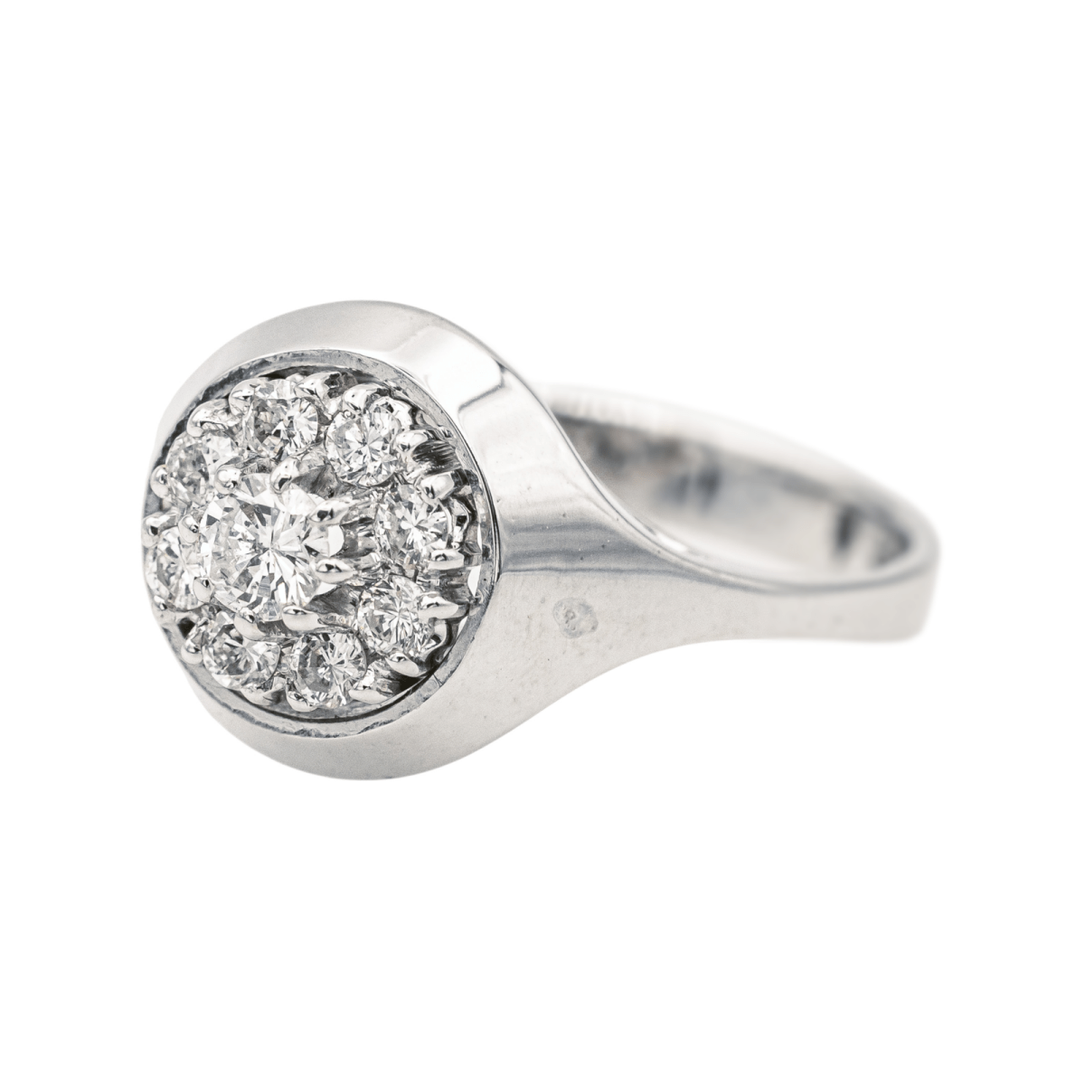 Bague Jonc en or blanc et diamants - Castafiore