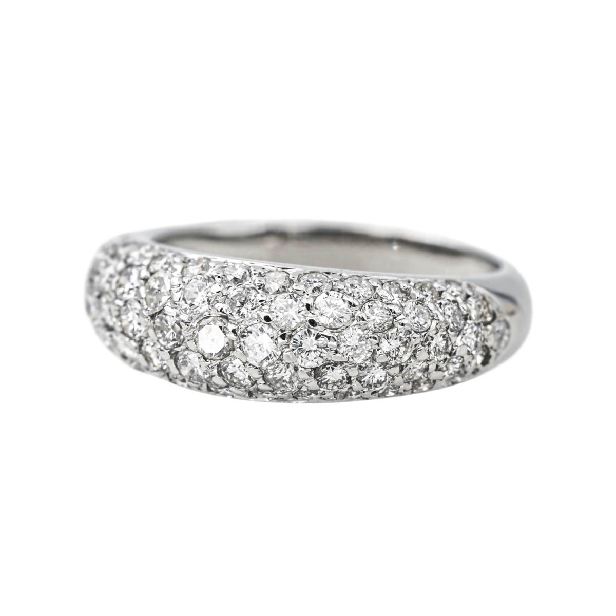 Bague Jonc en or blanc et diamants - Castafiore