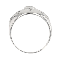 Bague Jonc en or blanc et diamants - Castafiore