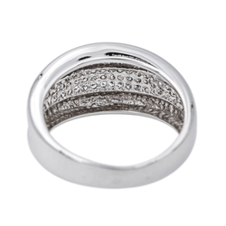 Bague Jonc en or blanc et diamants - Castafiore