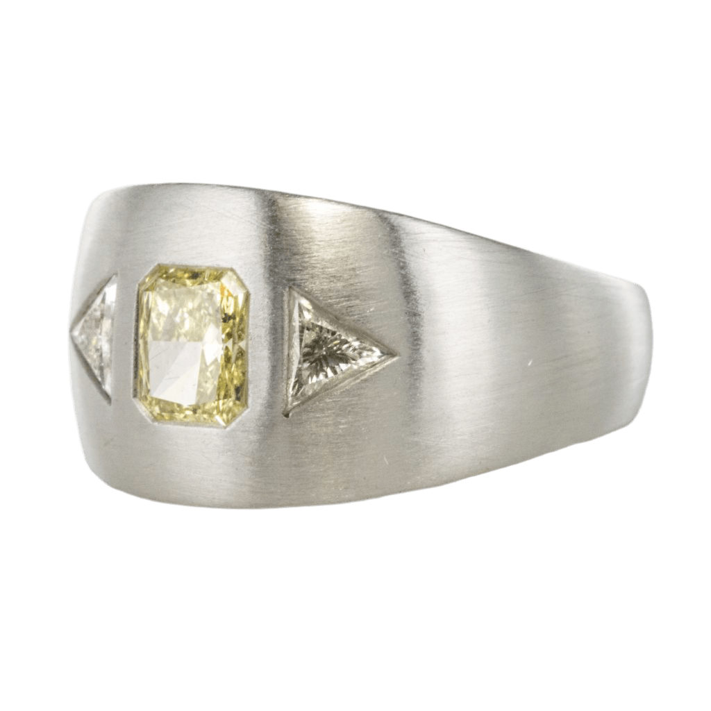 Bague Jonc en or blanc et diamants - Castafiore