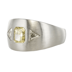 Bague Jonc en or blanc et diamants - Castafiore