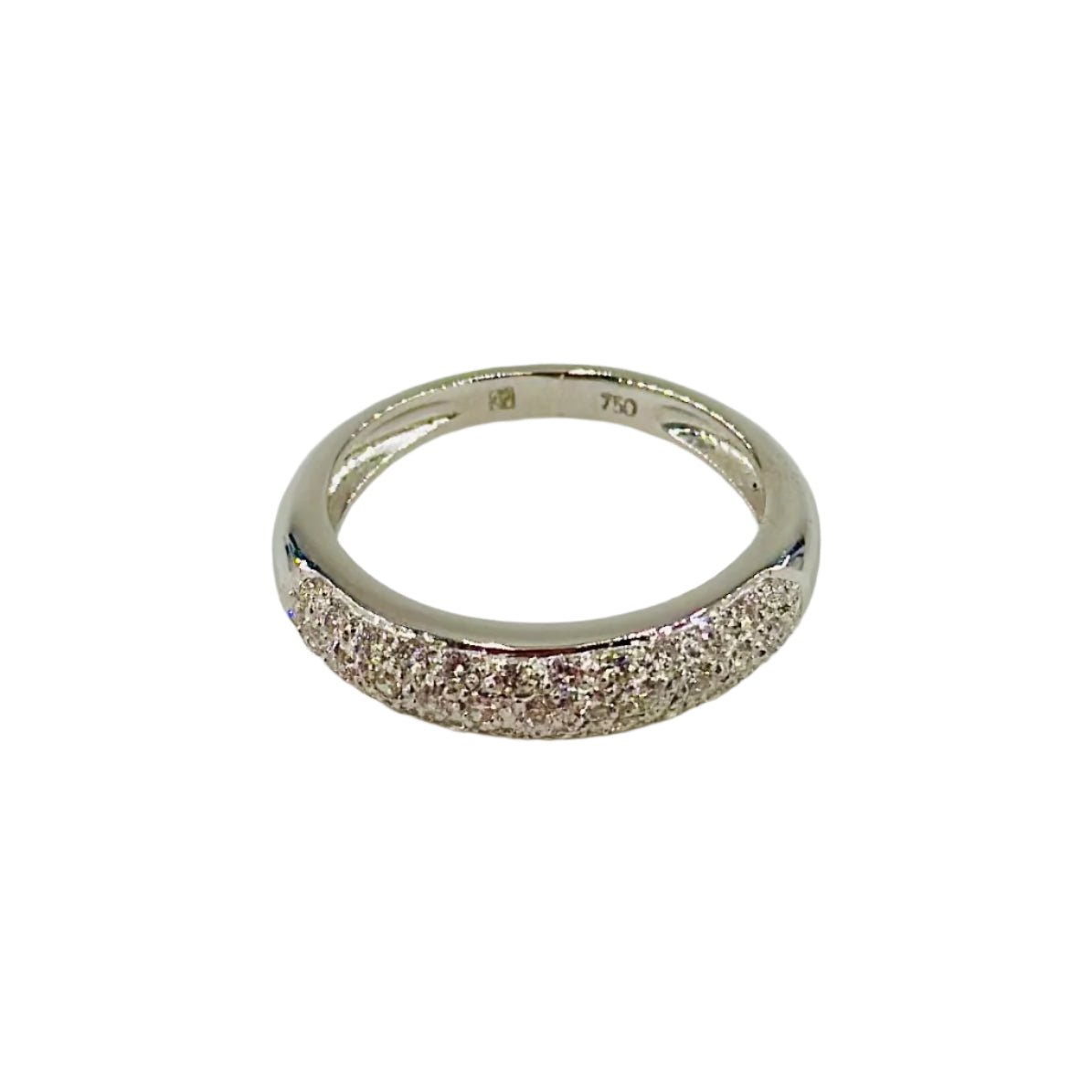 Bague Jonc en or blanc et diamants - Castafiore