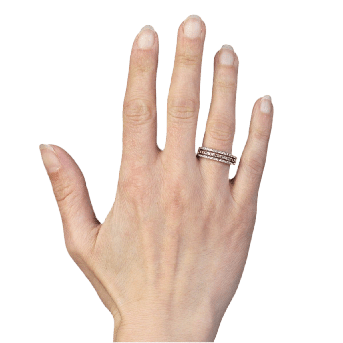 Bague Jonc en or blanc et diamants - Castafiore