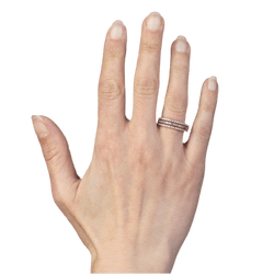 Bague Jonc en or blanc et diamants - Castafiore