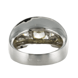 Bague Jonc en or blanc et diamants - Castafiore