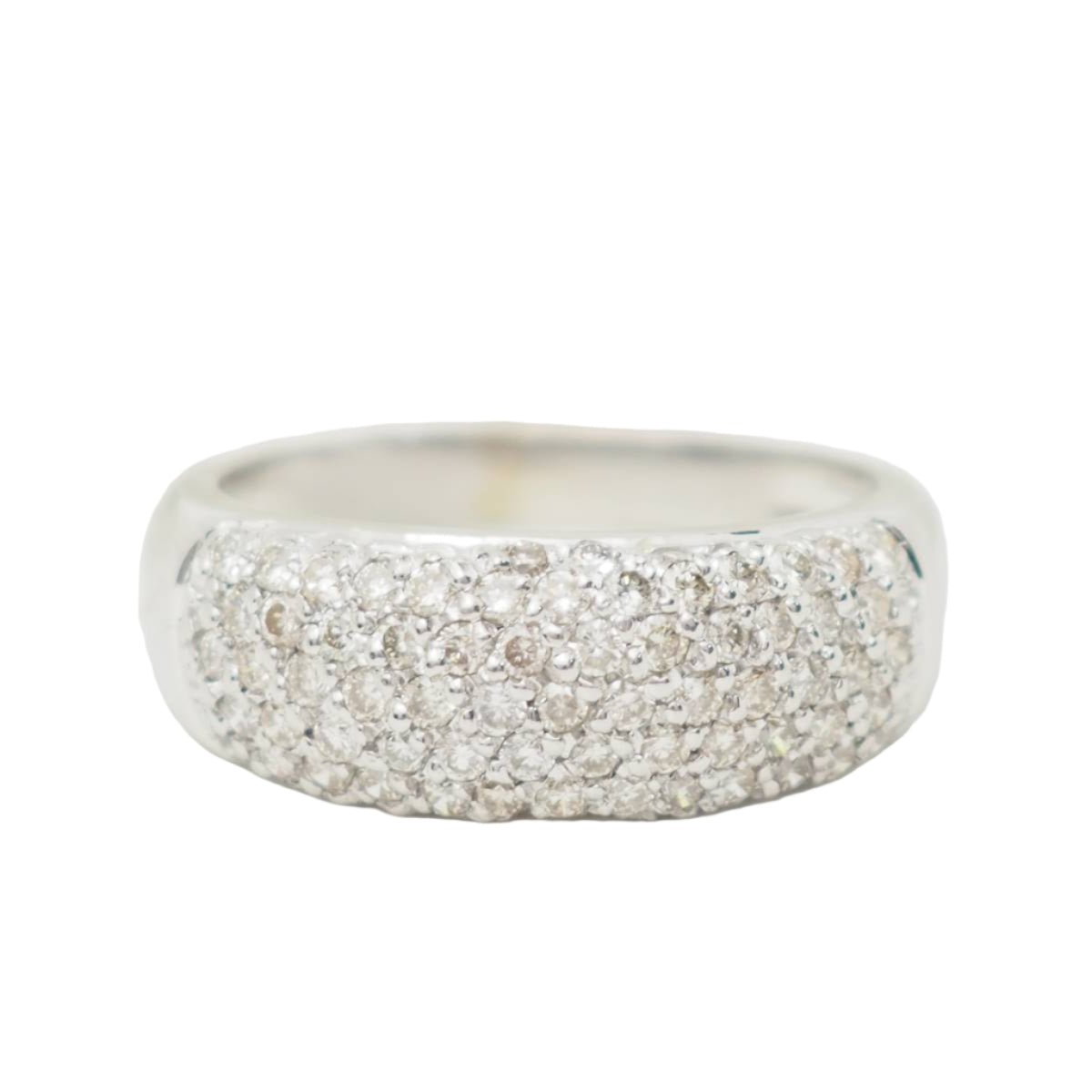Bague Jonc en or blanc et diamants - Castafiore