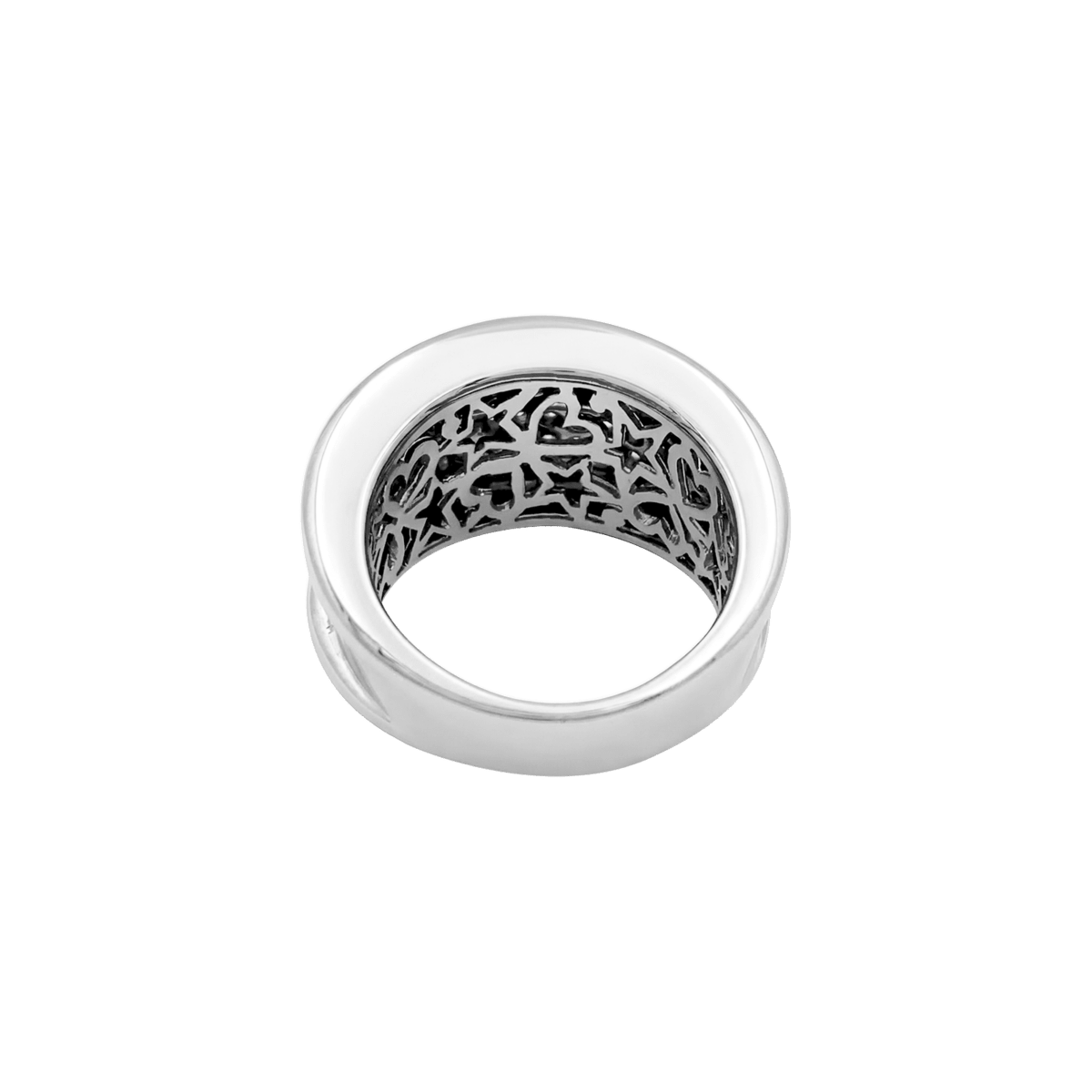 Bague Jonc en or blanc et diamants - Castafiore