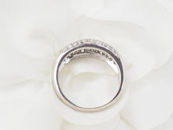 Bague jonc en or blanc et diamants - Castafiore