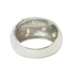 Bague Jonc en or blanc et diamants - Castafiore