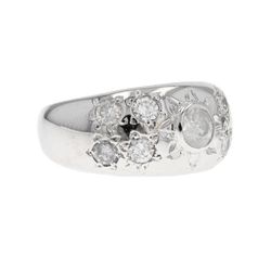 Bague Jonc en or blanc et diamants - Castafiore