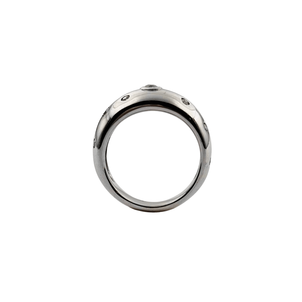 Bague Jonc en or blanc et diamants - Castafiore