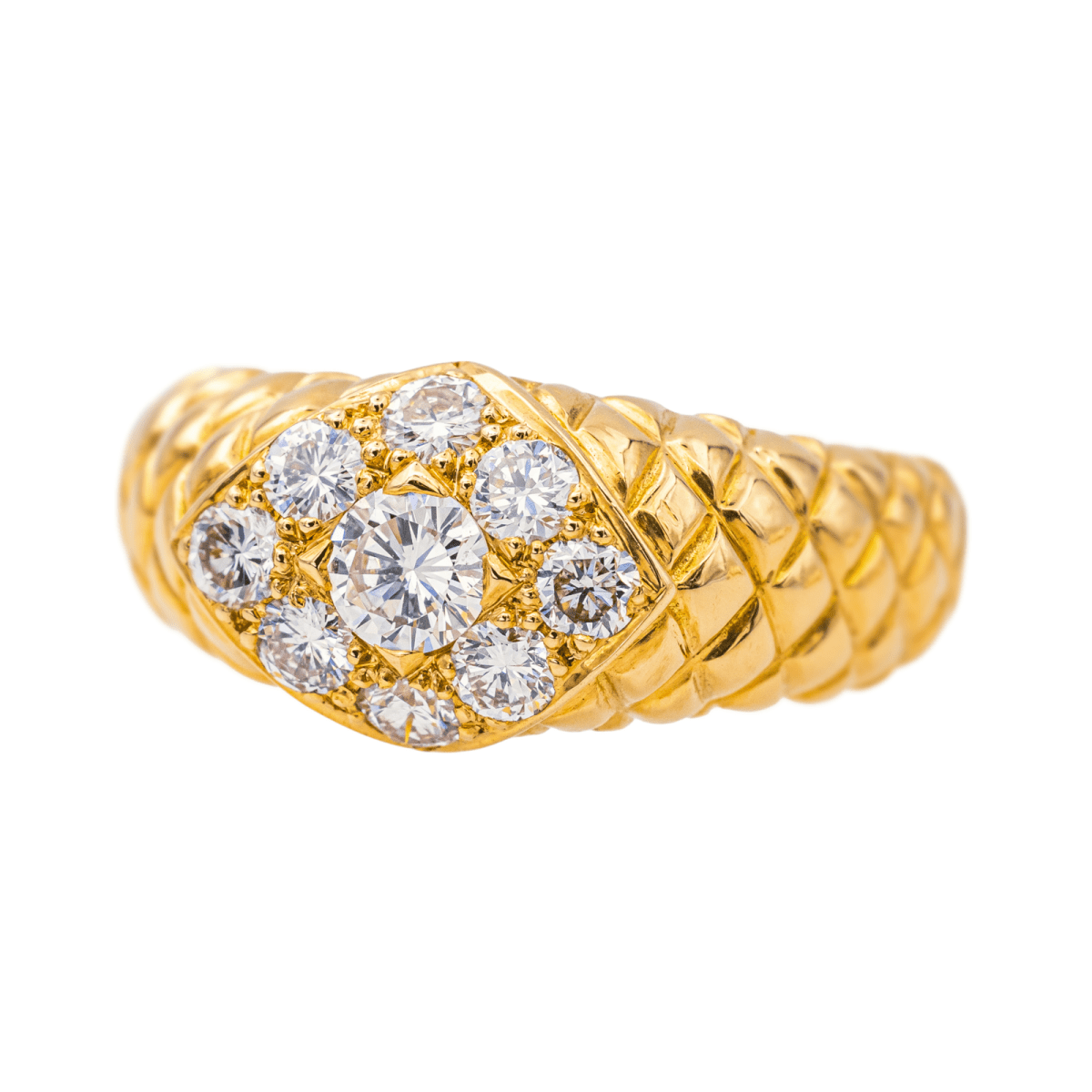 Bague Jonc en or blanc et diamants - Castafiore