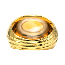 Bague Jonc en or blanc, or jaune et citrine - Castafiore