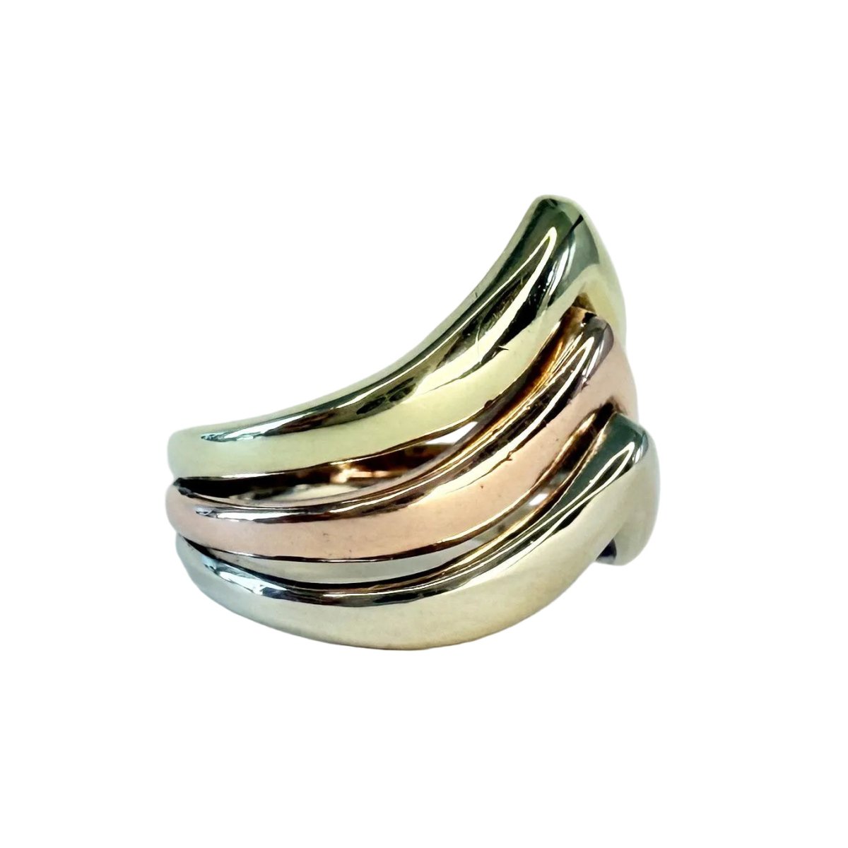 Bague Jonc en or blanc, or jaune et or rose - Castafiore