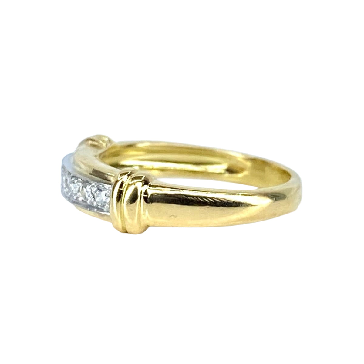 Bague jonc en or et diamants - Castafiore