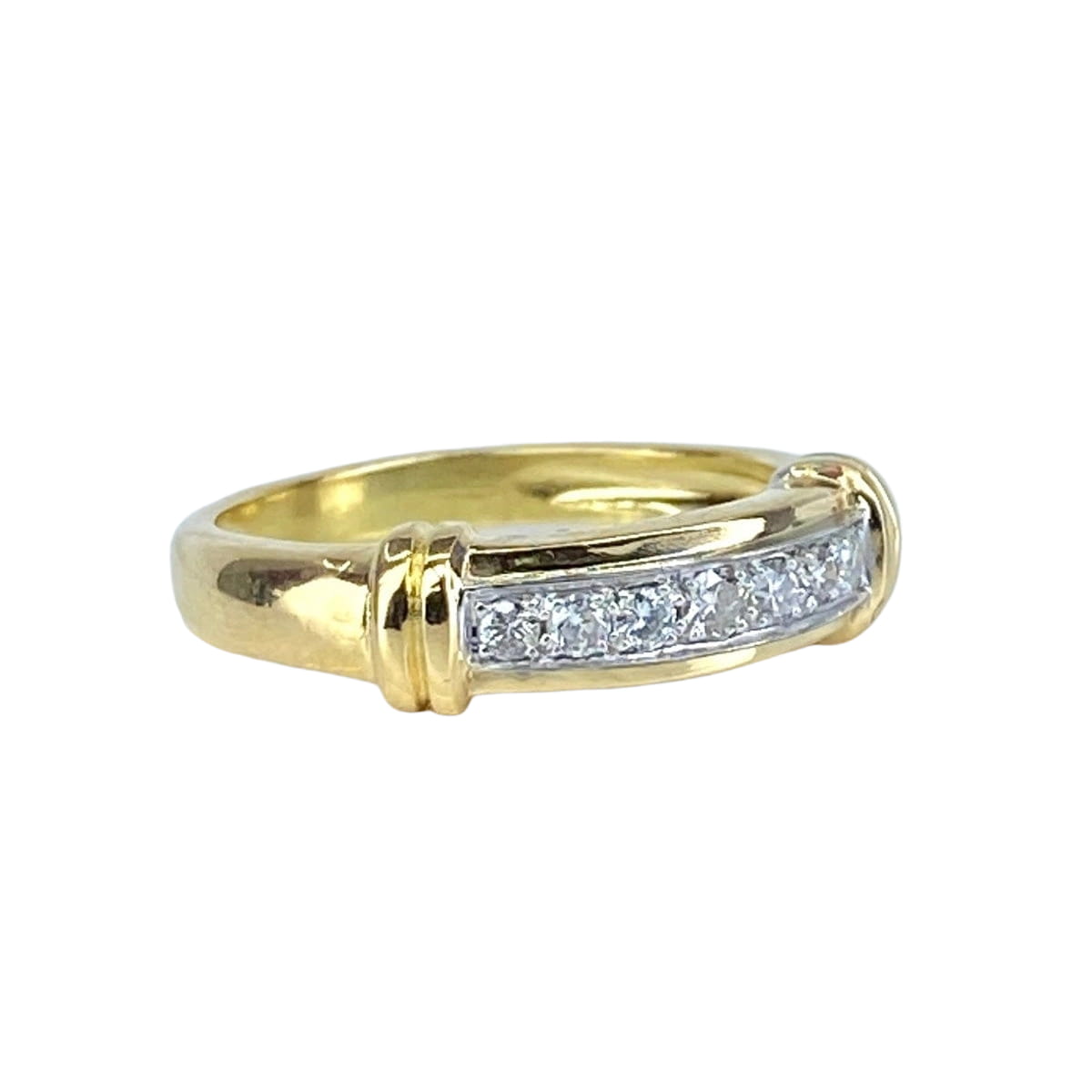 Bague jonc en or et diamants - Castafiore