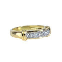 Bague jonc en or et diamants - Castafiore