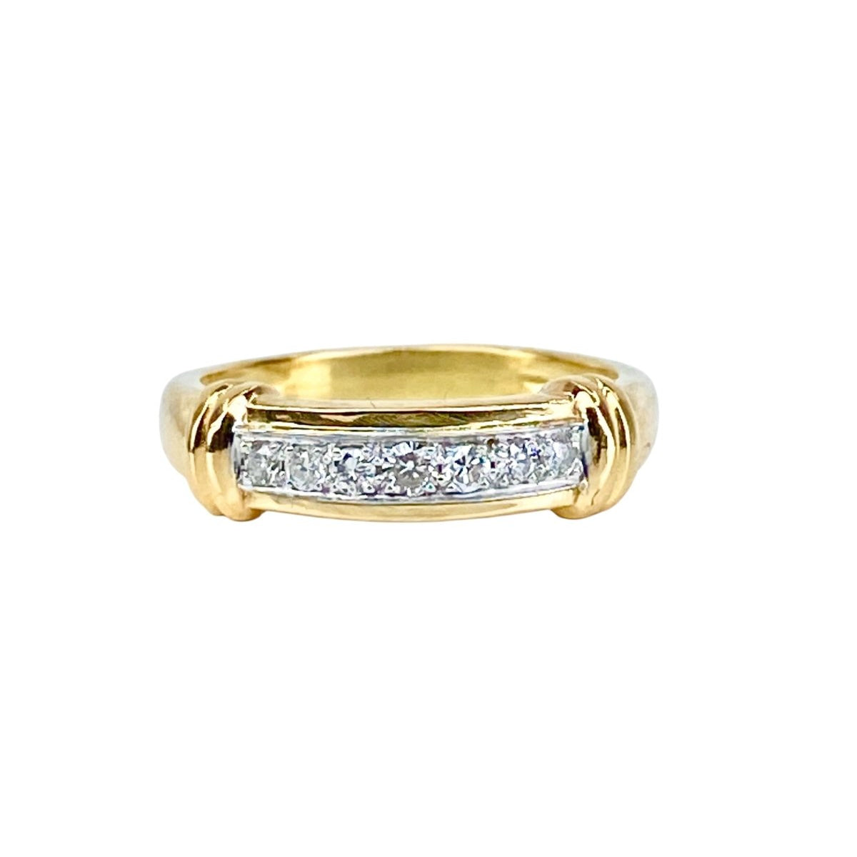Bague jonc en or et diamants - Castafiore