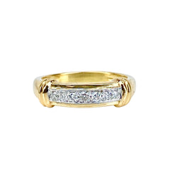 Bague jonc en or et diamants - Castafiore