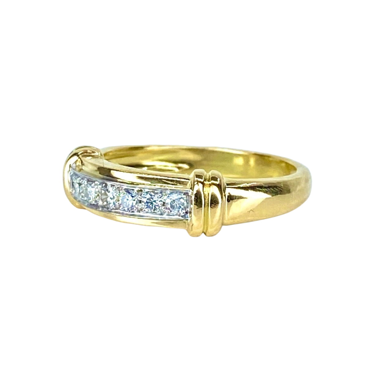 Bague jonc en or et diamants - Castafiore
