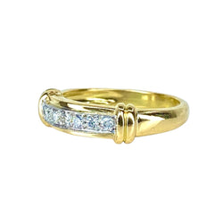 Bague jonc en or et diamants - Castafiore