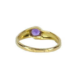 Bague Jonc en or jaune et améthyste - Castafiore