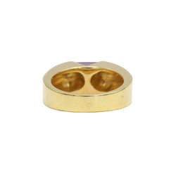 Bague Jonc en or jaune et améthyste - Castafiore