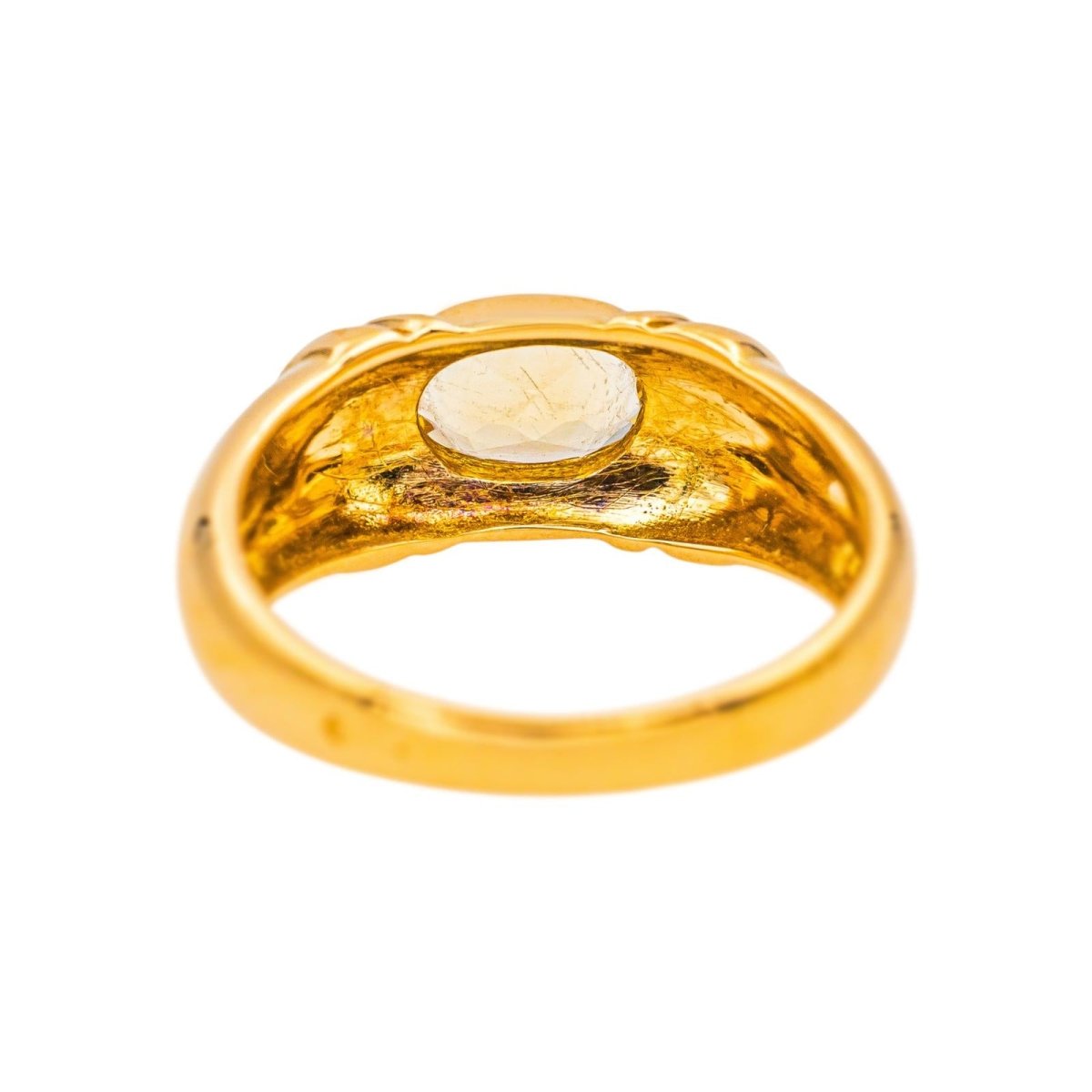 Bague Jonc en or jaune et citrine - Castafiore