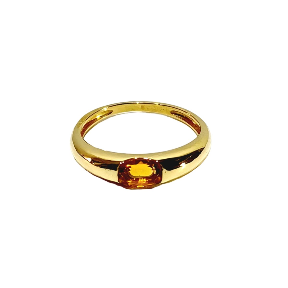 Bague Jonc en or jaune et citrine - Castafiore