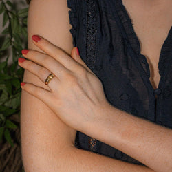 Bague Jonc en or jaune et citrine - Castafiore