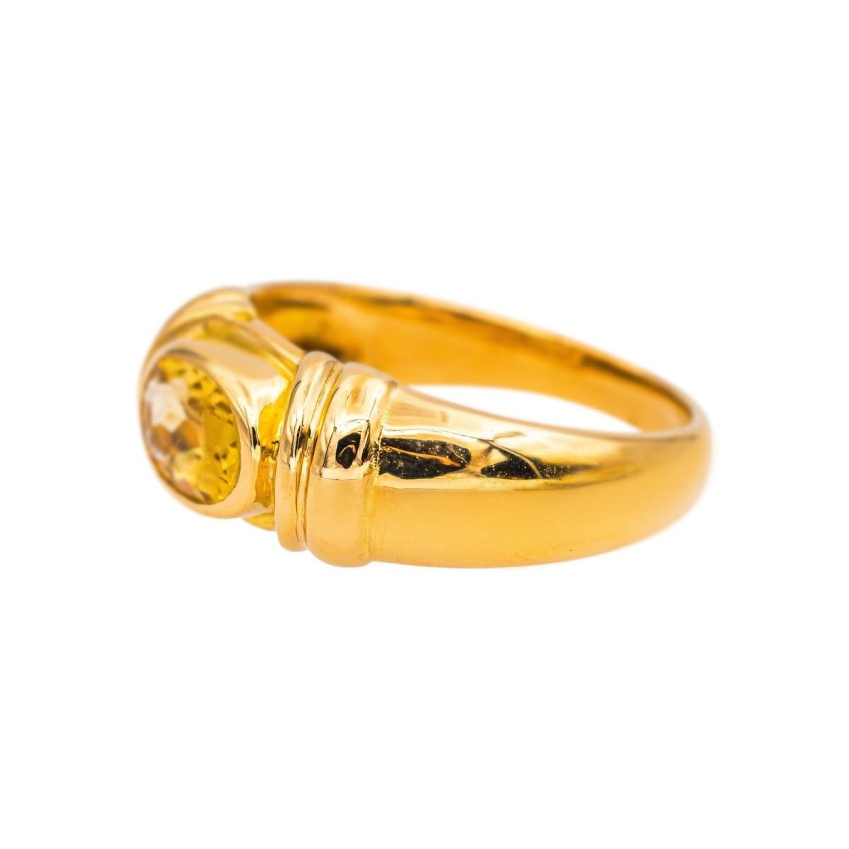 Bague Jonc en or jaune et citrine - Castafiore