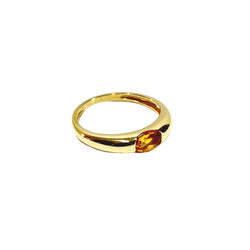 Bague Jonc en or jaune et citrine - Castafiore