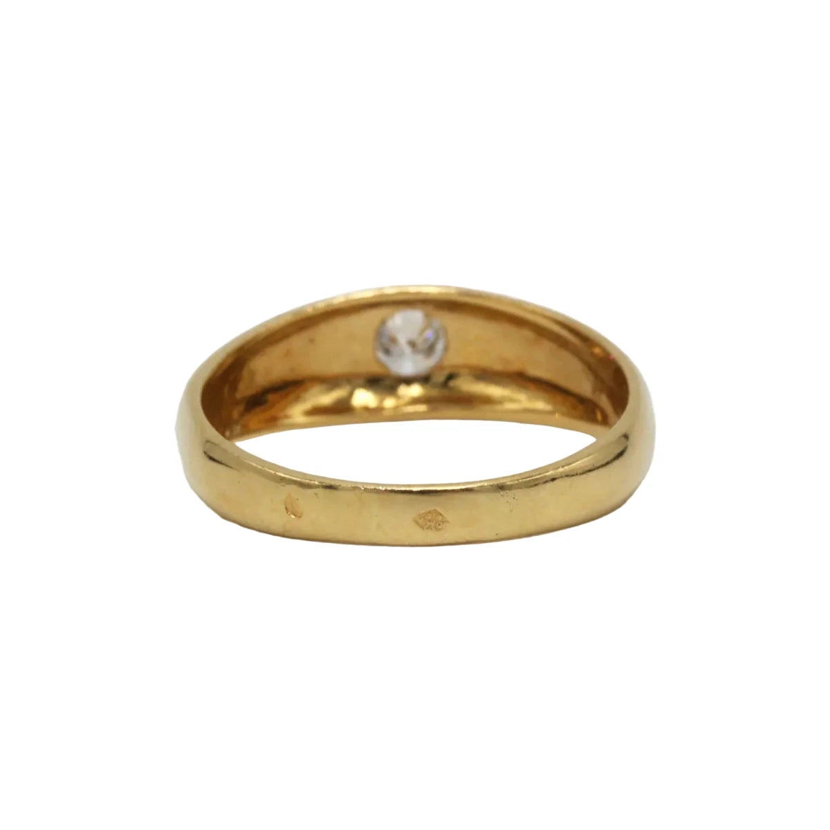 Bague Jonc en or jaune et diamant - Castafiore