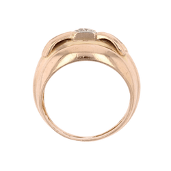 Bague Jonc en or jaune et diamant - Castafiore