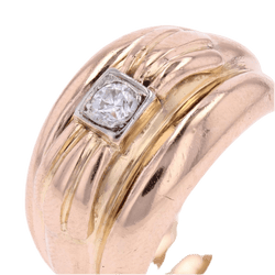 Bague Jonc en or jaune et diamant - Castafiore