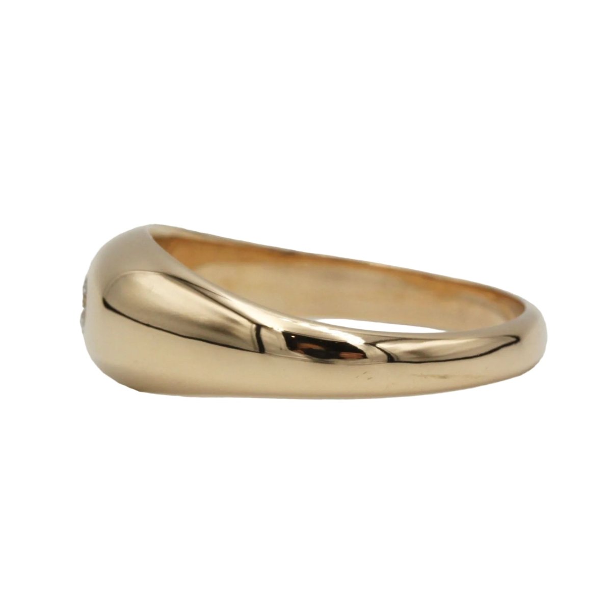 Bague Jonc en or jaune et diamant - Castafiore