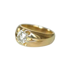 Bague Jonc en or jaune et diamant - Castafiore