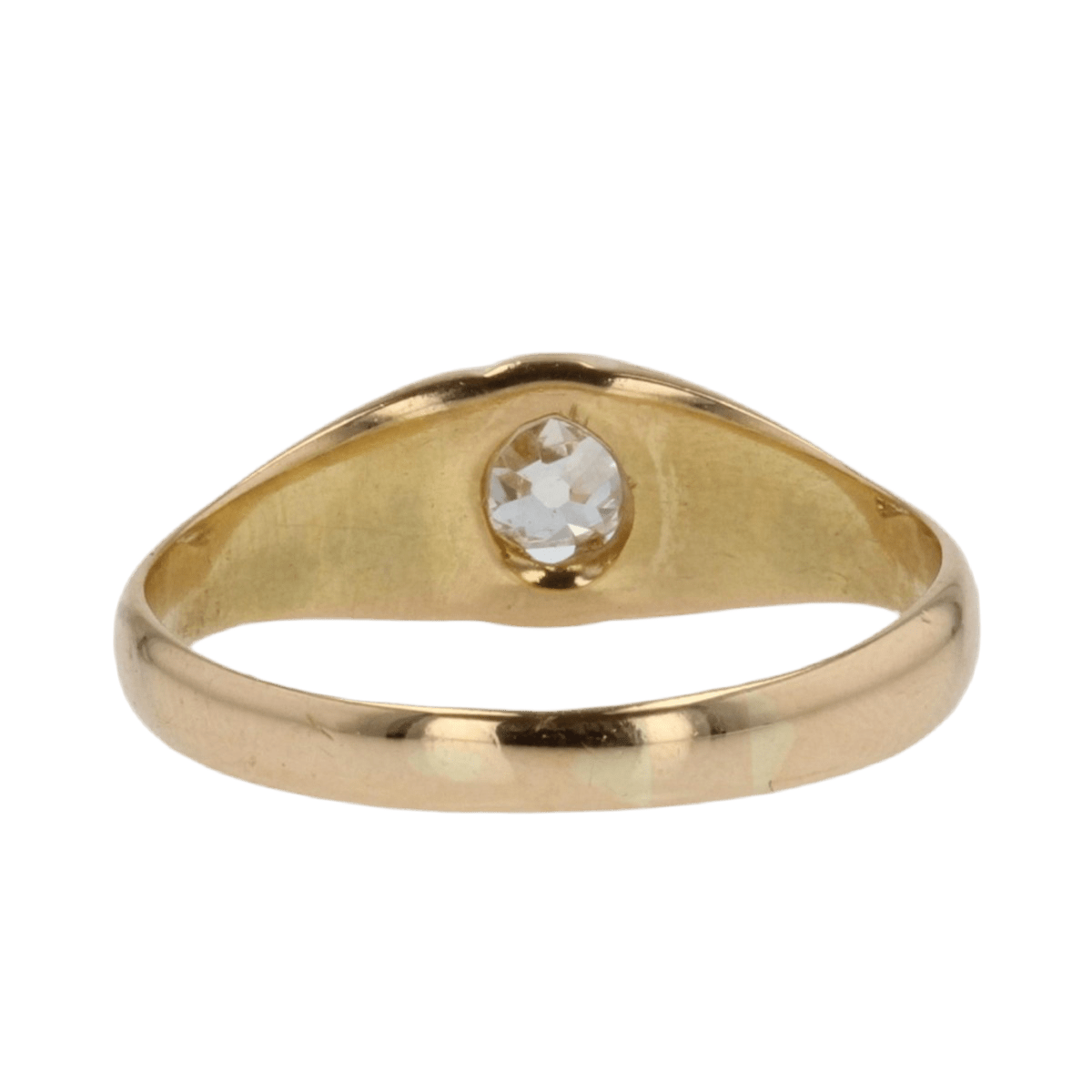 Bague Jonc en or jaune et diamant - Castafiore