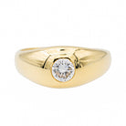 Bague Jonc en or jaune et diamant - Castafiore