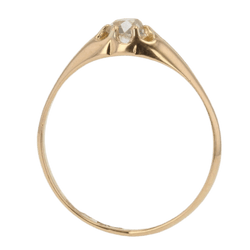 Bague Jonc en or jaune et diamant - Castafiore