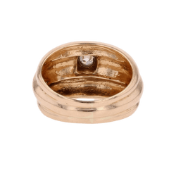 Bague Jonc en or jaune et diamant - Castafiore