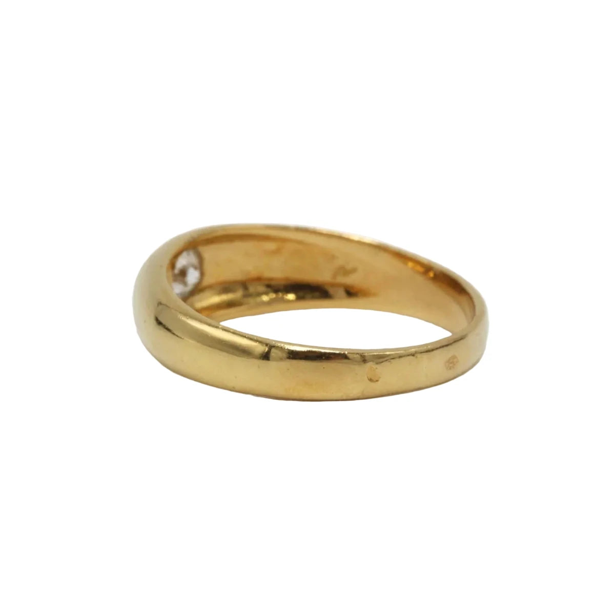 Bague Jonc en or jaune et diamant - Castafiore