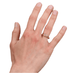 Bague Jonc en or jaune et diamant - Castafiore