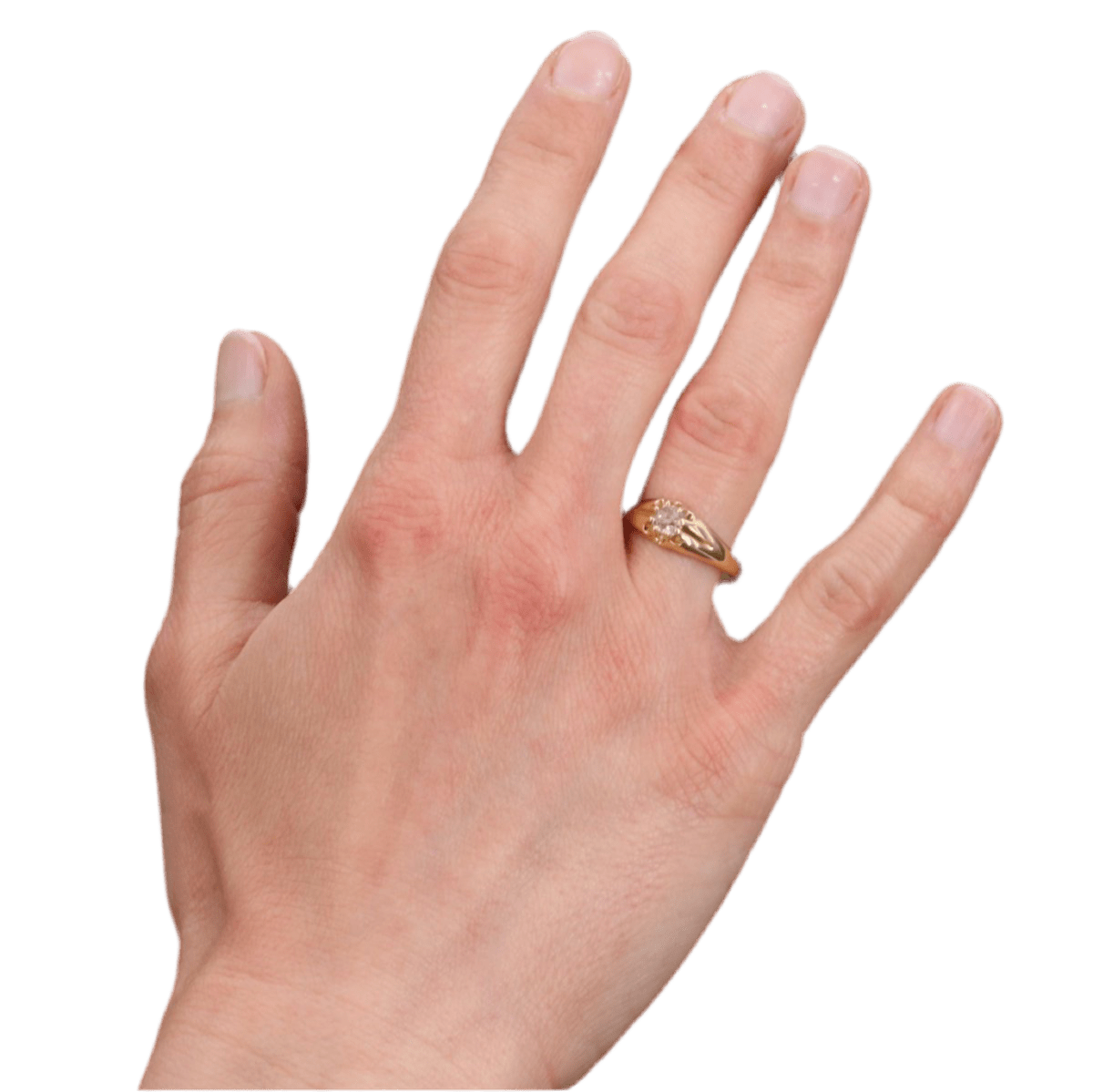 Bague Jonc en or jaune et diamant - Castafiore