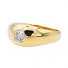 Bague Jonc en or jaune et diamant - Castafiore