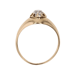 Bague Jonc en or jaune et diamant - Castafiore