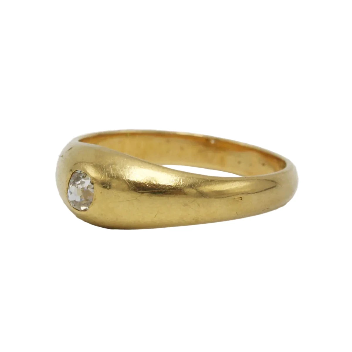 Bague Jonc en or jaune et diamant - Castafiore