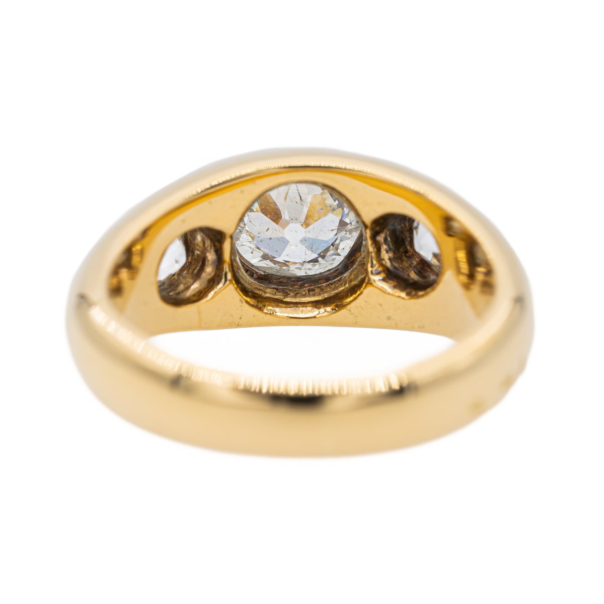 Bague Jonc en or jaune et diamant - Castafiore