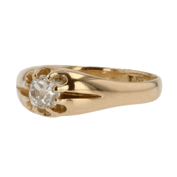 Bague Jonc en or jaune et diamant - Castafiore